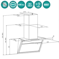 Máy Hút Mùi GRANDX GX H70T88G