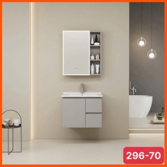 Bồn Rửa Mặt Có Tủ 296 – Thiết Kế Hiện Đại, Tủ inox , Kèm Gương LED Cảm Ứng