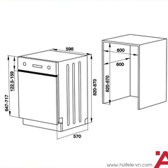 Máy Rửa Bát Hafele HDW-HI60C 533.23.120