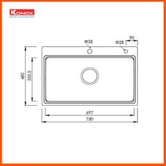 Chậu Rửa Bát KONOX KN7548SO