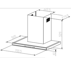 Máy Hút Mùi Chữ T Canzy CZ TS700SS
