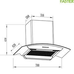Máy Hút Mùi Faster FS CH370S