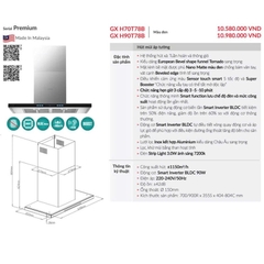 Máy Hút Mùi GrandX GX H70T78B