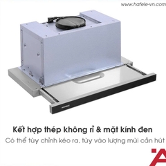 Máy Hút Mùi Âm Tủ Mặt Kính Đen Hafele HH-TG60E 539.81.073