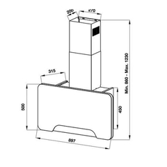 Máy Hút Mùi Hafele HH-WVGS90A 533.80.203