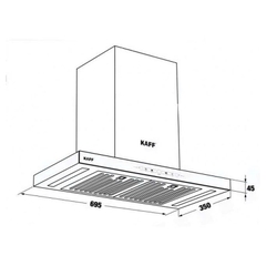 Máy Hút Mùi KAFF KF FLAT 7735B BOST