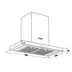 Máy Hút Mùi KAFF KF FLAT 7735S BOST