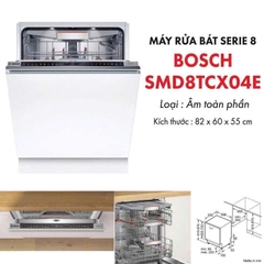 Máy Rửa Bát Bosch SMD8TCX04E Serie 8