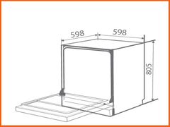 Máy Rửa Bát Canzy CZ P1036R – 12 Bộ, Độc Lập, Sấy Khô Hiệu Quả, Siêu Tiết Kiệm