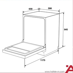 Máy Rửa Bát Độc Lập Hafele HDW-F6072B 535.29.700