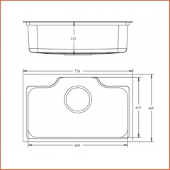 Chậu Rửa Bát Kepper KP-CR08-7546BL - Sang Trọng, Bền Đẹp, Giá Tốt