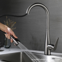 Vòi Rửa Bát Dây Rút Nóng Lạnh VH01 XÁM