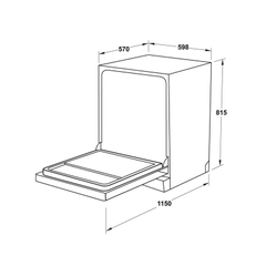 Máy Rửa Bát Hafele HDW-SI60AB 538.21.320