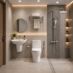 Trọn Bộ Combo Thiết Bị Vệ Sinh Phòng Tắm CB003 Cao Cấp