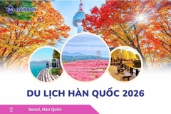 Du lịch Hàn Quốc 2026: Hà Nội - Busan - Gyeongju - Seoul - Đảo Nami - Tàu Điện Ven Biển Haeundae - Cỏ Hồng Muhly - Làng Văn Hóa Huinnyeoul
