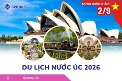 Du Lịch Nước Úc Lễ 2/9/2026: Hà Nội - Sydney- Canberra - Melbourne  - Hà Nội