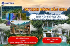 Du lịch Đông Bắc 2024: HỒ BA BỂ - THÁC BẢN GIỐC - CHÙA PHẬT TÍCH TRÚC LÂM - ĐỘNG NGƯỜM NGAO - HANG PẮC PÓ