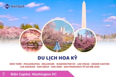 Du lịch Hoa Kỳ (Mùa Hoa Anh Đào): Tour New York - Philadelphia - Delaware - Washington DC - Las Vegas - Grand Canyon - Los Angeles - San Diego - San Jose - San Francisco từ Hà Nội 2026