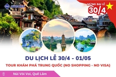Du Lịch Lễ 30/04: Tour Khám Phá Trung Quốc (No Shopping - No Visa)