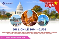 Du Lịch Lễ 30/4 Liên Tuyến Tây Đông Hoa Kỳ: Tour Page - Phoenix - Antelope Canyon (Hẻm Núi Linh Dương) - Horseshoe Bend - Monument - Las Vegas - San Diego - Los Angeles - Washington Dc - Philadelphia - Delaware - New York từ Hà Nội 2026