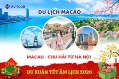 Du Lịch Macao (Tết Âm Lịch 2026): Tour Hà Nội - Macau - Chu Hải
