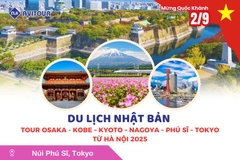Du lịch Nhật Bản lễ 2/9: Tour Osaka - Kobe - Kyoto - Nagoya - Phú Sĩ - Tokyo từ Hà Nội 2025
