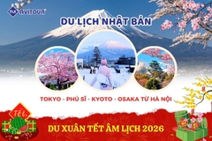 Du lịch Nhật Bản (Tết Nguyên Đán): Tour Tokyo - Phú Sĩ - Kyoto - Osaka từ Hà Nội 2026