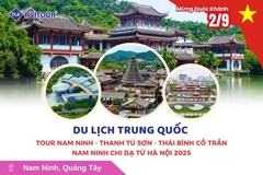 Du lịch Trung Quốc lễ 2/9: Tour Nam Ninh - Thanh Tú Sơn - Thái Bình cổ trấn - Nam Ninh Chi Dạ từ Hà Nội 2025