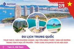Du lịch Trung Quốc lễ 2/9: Tour Tam Á - đảo Phượng Hoàng - vịnh Hải Đường từ Hà Nội 2025