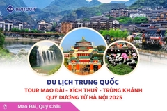 Du lịch Trung Quốc: Tour Mao Đài - Xích Thủy - Trùng Khánh - Qúy Dương từ Hà Nội 2025