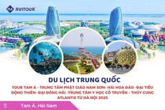 Du lịch Trung Quốc: Tour Tam Á - Trung tâm phật giáo Nam Sơn - Hải Hoa đảo - Đại tiểu động thiên - Đại Đông Hải - Trung tâm y học cổ truyền - Thủy cung Atlantis từ Hà Nội 2025