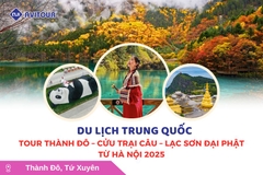 Du lịch Trung Quốc: Tour Thành Đô - Cửu Trại Câu - Lạc Sơn Đại Phật từ Hà Nội 2025