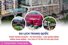 Du lịch Trung Quốc: Tour Trùng Khánh - Từ Khí Khẩu - Lão Quân Động - Hồng Nhai Động - Ga tàu Lý Tử Bá từ Hà Nội 2025