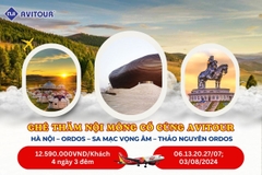 Ghé thăm Nội Mông Cổ cùng Avitour | HÀ NỘI – ORDOS – SA MẠC VỌNG ÂM – THẢO NGUYÊN ORDOS