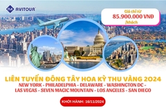 Liên tuyến Đông Tây Hoa Kỳ thu vàng 2024 | NEW YORK - PHILADELPHIA - DELAWARE - WASHINGTON DC - LAS VEGAS - SEVEN MAGIC MOUNTAIN - LOS ANGELES - SAN DIEGO