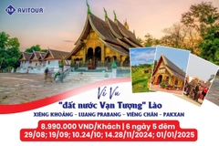 Vi Vu đất nước Vạn Tượng Lào | HÀ NỘI – XIÊNG KHOẢNG – LUANG PRABANG – VIÊNG CHĂN – PAKXAN – HÀ NỘI