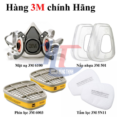 Mặt Nạ Chống Độc 3M 6100 / 6200 (Không Bao Gồm Phin Lọc)