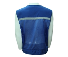 ÁO GILE 4 TÚI HỘP VẢI + LƯỚI - MẦU XANH BLUE