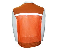 ÁO GILE 4 TÚI HỘP VẢI + LƯỚI - MÀU CAM