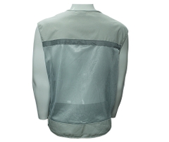 ÁO GILE 4 TÚI HỘP VẢI + LƯỚI - MÀU GHI 03