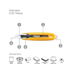 Olfa SK-9 | Dao Cắt An Toàn Tự Động Kèm Mũi Chia