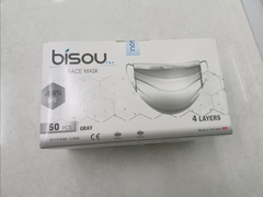 Khẩu trang BISOU 4 Lớp Xám H/50c