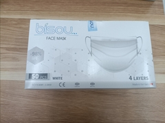 Khẩu trang BISOU 4 lớp Trắng H/50 cái