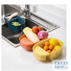 Khay Lọc Rác, đựng giẻ, xà phòng đa năng, đựng rau củ, hoa quả gắn bồn rủa chén, Rổ lọc thức ăn thừa-KhayRauCu