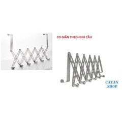 Móc treo quần áo sau cửa, móc treo đồ zic zac gắn tường bằng inox có thể co dãn gấp gọn-GD72-MTXG