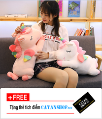 chăn gối văn phòng,Gối mền kỳ lân 3 trong 1 siêu cute,nỉ nhung cực mịn, unicorn ngựa 1 sừng,gấu bông CATAN shop,quà tặng