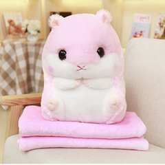 Gối mền hamster  3 trong 1 siêu cute, nỉ nhung cực mịn,chăn gối văn phòng,gấu bông CATAN shop,quà tặng sinh nhật