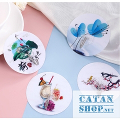 combo 10 Móc Dán Tường 3D tròn Siêu Dính Chịu Lực Tốt Treo Tường Chắc Chắn 7.5*7.5 cm (giao ngẫu nhiên)