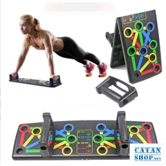 Dụng cụ hít đất đa năng, Đồ chống đẩy sức chịu nặng siêu khỏe tại nhà cao cấp có vạch kẻ hướng dẫn tiện dụng