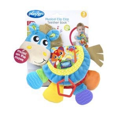 Đồ chơi sách vải kể chuyện có nhạc kèm gặm nướu ngựa Clip Clop Playgro, cho bé 3-24 tháng